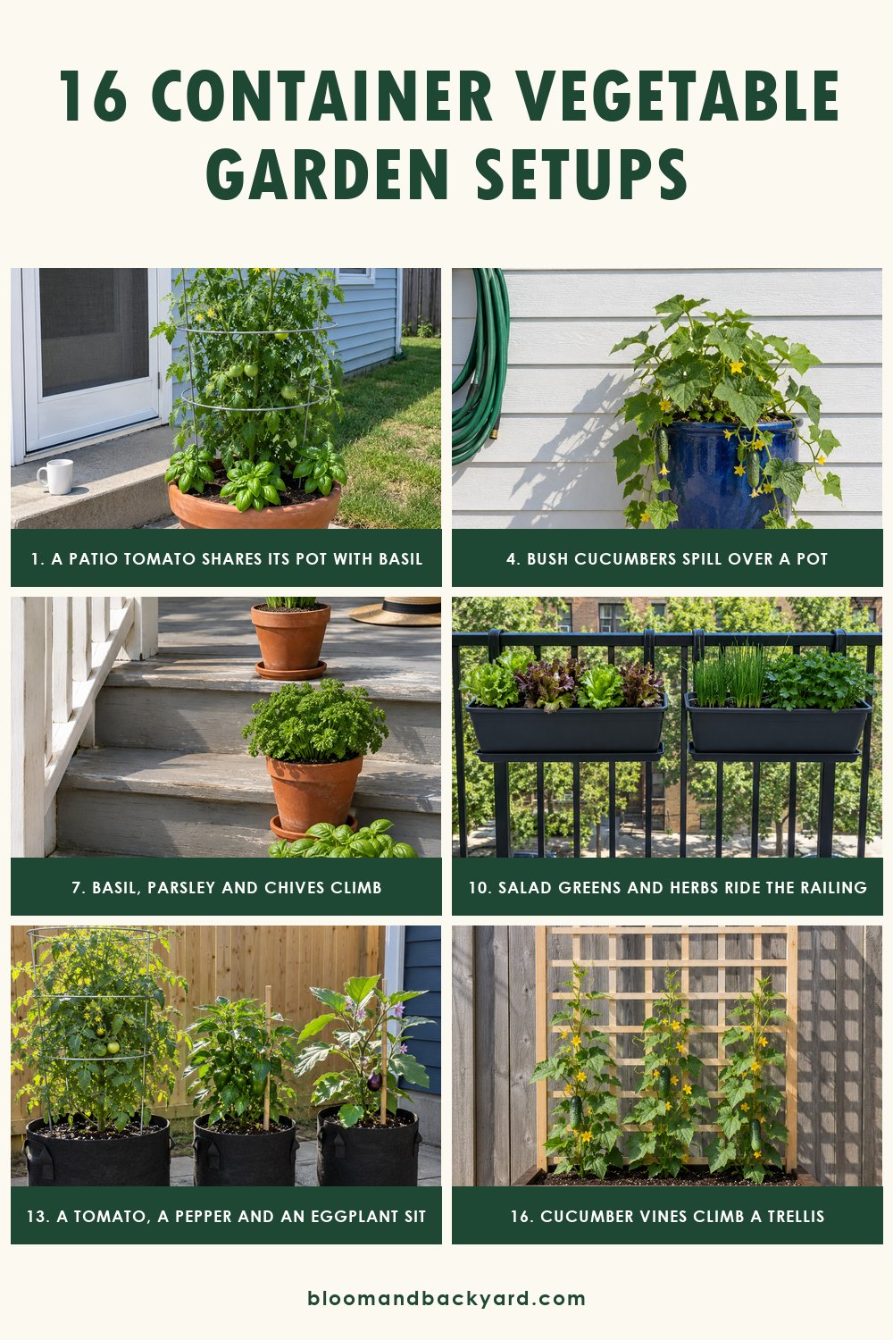 16 Container Vegetable Garden Setups